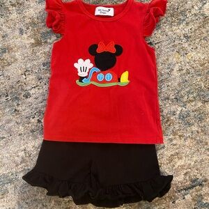 Minnie Mouse Top and Ruffle Shorts Set- Mickey Mouse Clubhouse themed